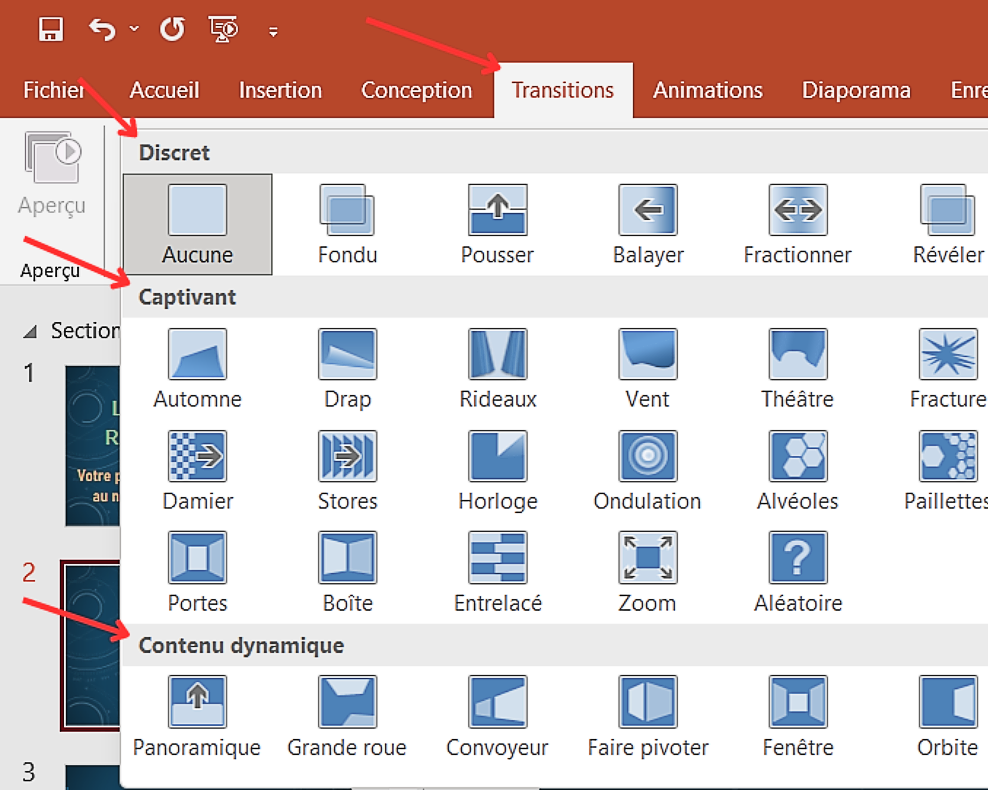 PowerPoint-Configurer-Transissions